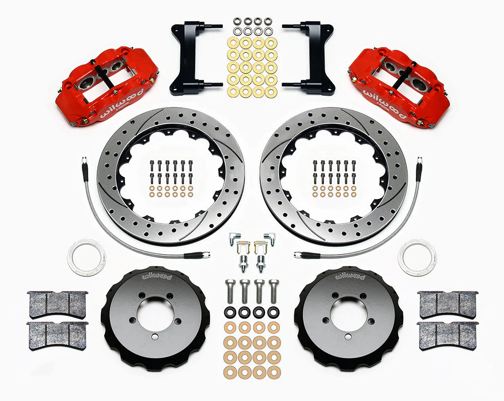 Wilwood FNSL6R 12.88in Front Kit Drilled / Slotted Red - 2013-2021 Scion FR-S  / Subaru BRZ / Toyota 86 - Image 2