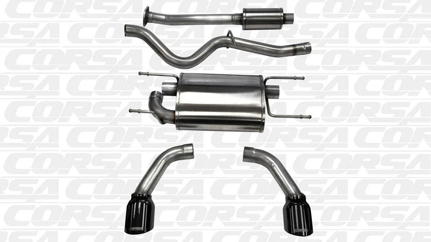 Corsa 2.5in Cat Back Exhuast System w/ Polished Black Tips - 2013-2016 Scion FR-S / 2013-2024 Subaru BRZ / 2017-2019 Toyota 86 - Image 7