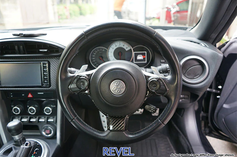 Revel GT Dry Carbon Steering Wheel Cover Inserts 3PC - 2017-2020 Subaru BRZ / Toyota 86 - Image 2