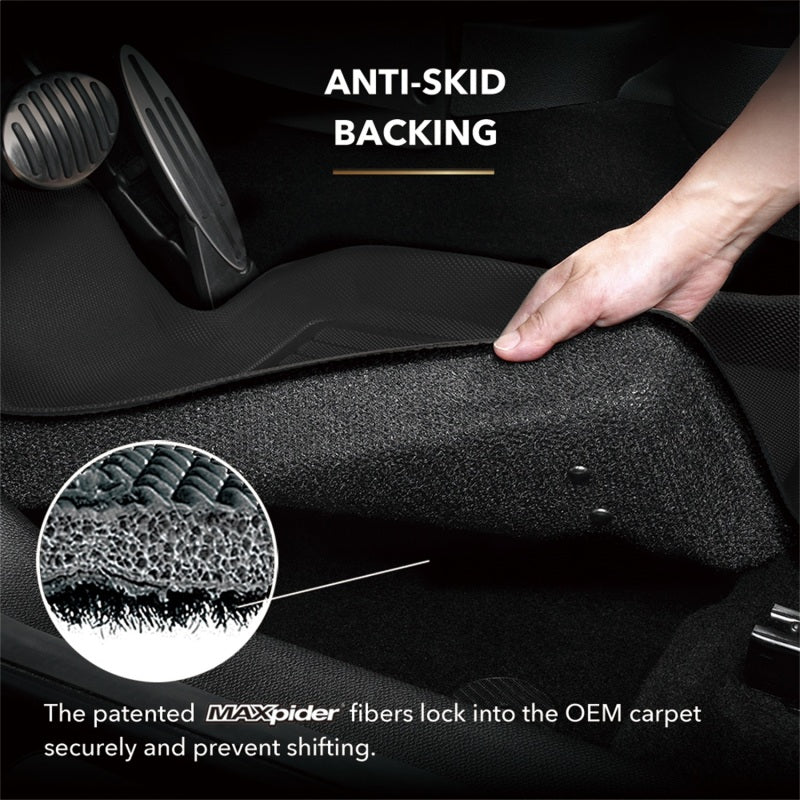 3D MAXpider Kagu Black Floor Mat - Row 2 - 2022-2026 Toyota GR86 / Subaru BRZ - Image 3