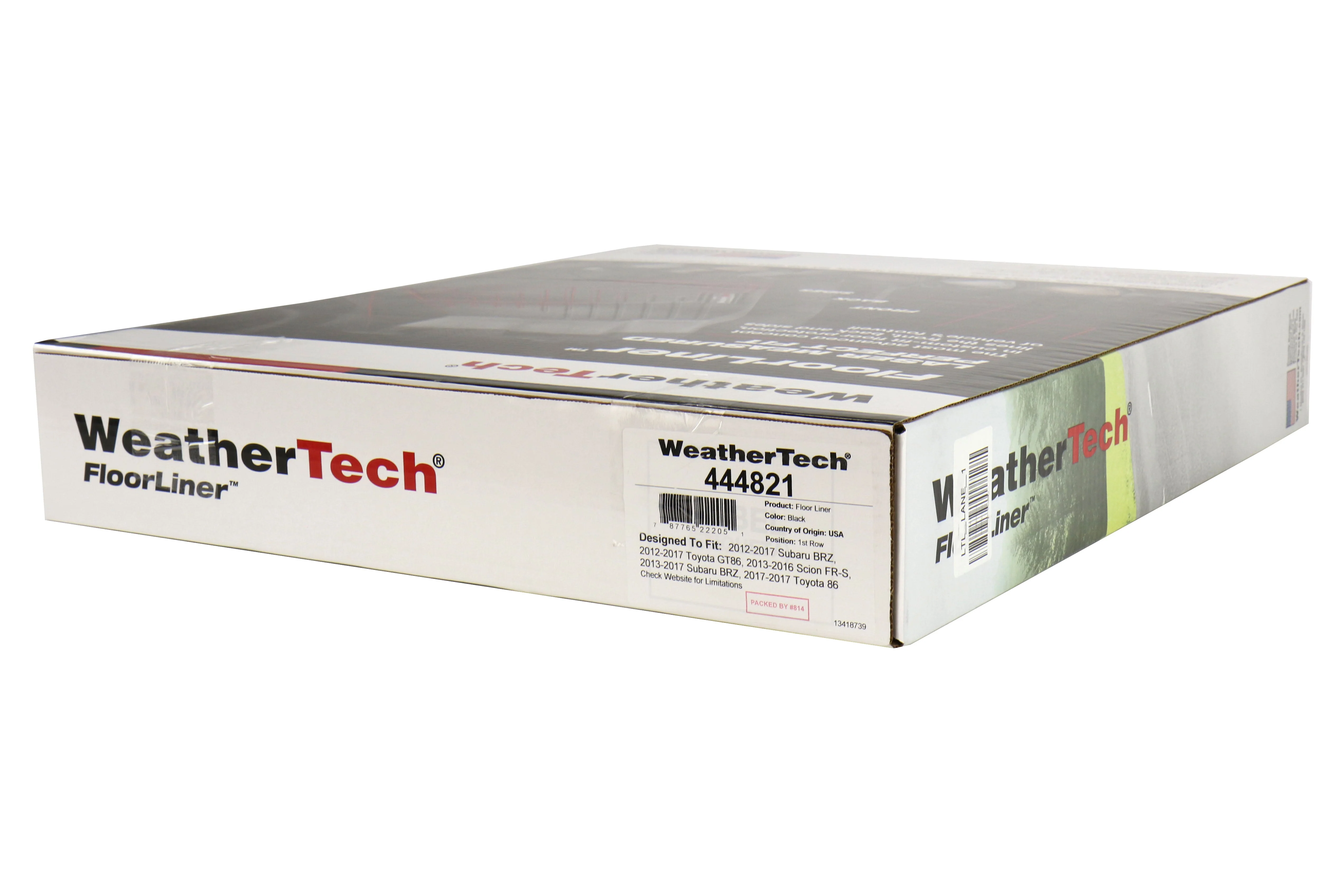 Weathertech FloorLiner Black Front - 2013-2021 Scion FR-S / Subaru BRZ / Toyota 86 - Image 9