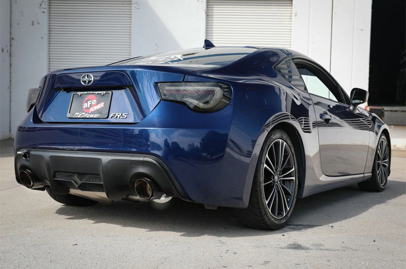 aFe Takeda 2-1/2 IN 304 Stainless Steel Cat-Back Exhaust System w/Carbon Fiber Tip - 2013-2016 Scion FR-S / 2013-2024 Subaru BRZ / 2017-2020 Toyota 86 / 2022-2024 GR86 - Image 3