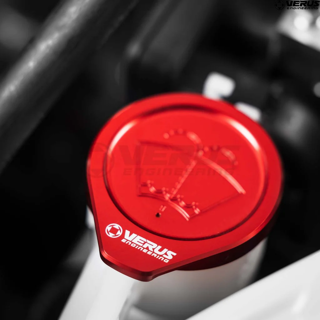Windshield Washer Cap, Anodized Red - Image 2