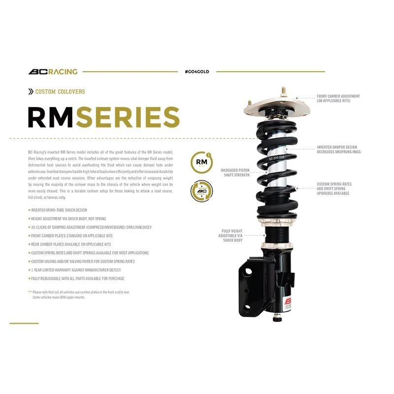 BC Racing RAM (RM) Coilovers w/ Default Springs (8K Front / 8K Rear) - 2013-2016 Scion FR-S / 2013-2024 Subaru BRZ / 2017-2020 Toyota 86 / 2022-2024 GR86 - Image 4