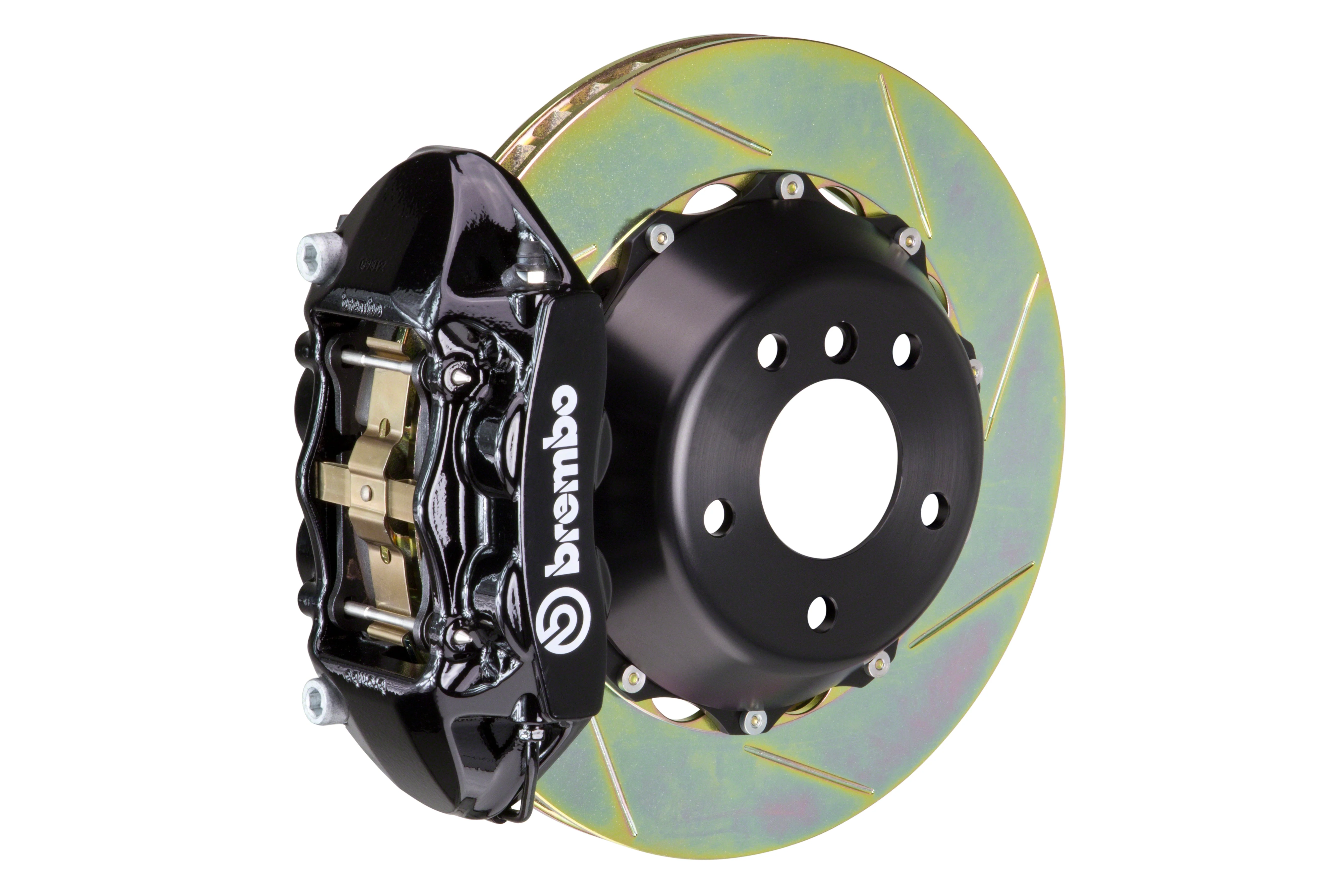 Brembo Gran Turismo Slotted Brake Kit 4 Piston 2-Piece Black Rear - 2013-2016 Scion FR-S / 2013-2020 Subaru BRZ / 2017-2019 Toyota 86