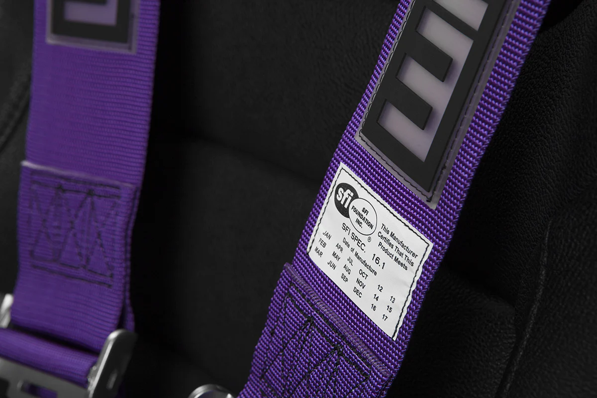 Braum 5 Point 3inch SFI Approved Racing Harness - Purple Each - Universal - Image 3