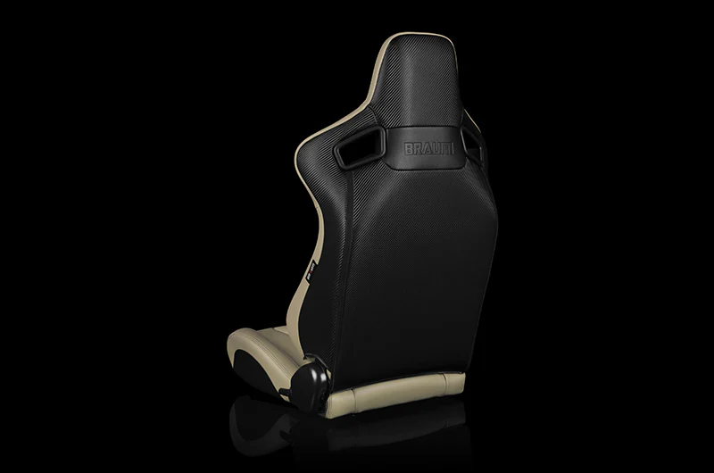 Braum Elite Series Sport Seats - Beige Leatherette Pair - Universal - Image 4