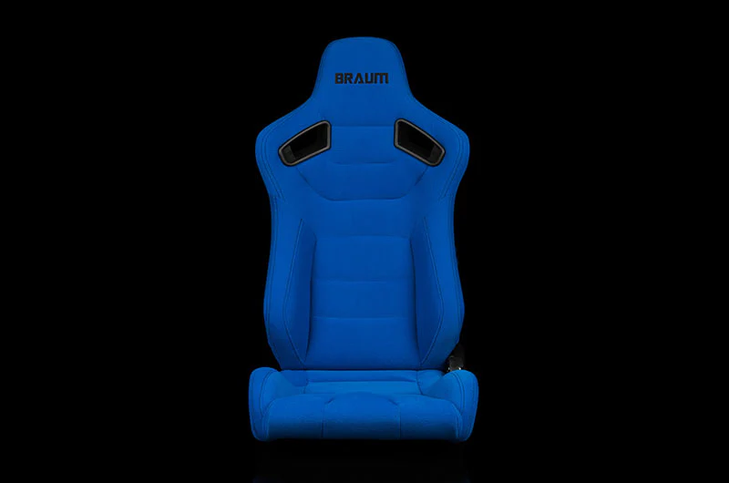 Braum Elite Series Sport Seats - Blue Cloth (Black Stitching) Pair - Universal - Image 4