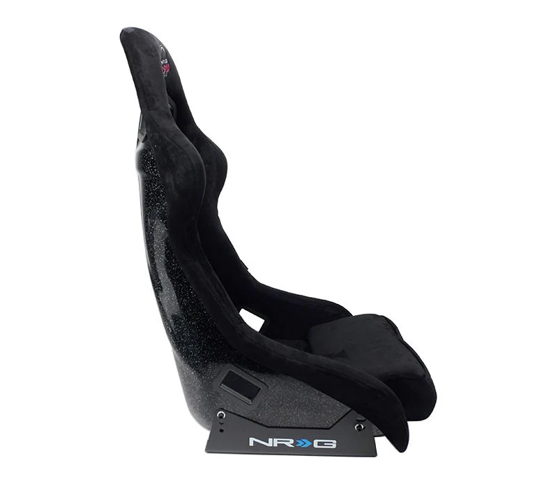 NRG Innovations FRP Bucket Seat PRISMA Edition with pearlized back. All Black alcantara vegan material. (Large) - Universal - Image 2