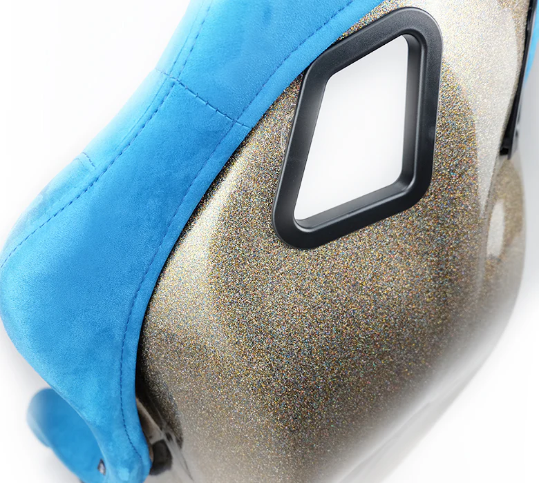 NRG Innovations FRP Bucket Seat ULTRA Edition with peralized back, Blue Alcantara material - Universal - Image 10