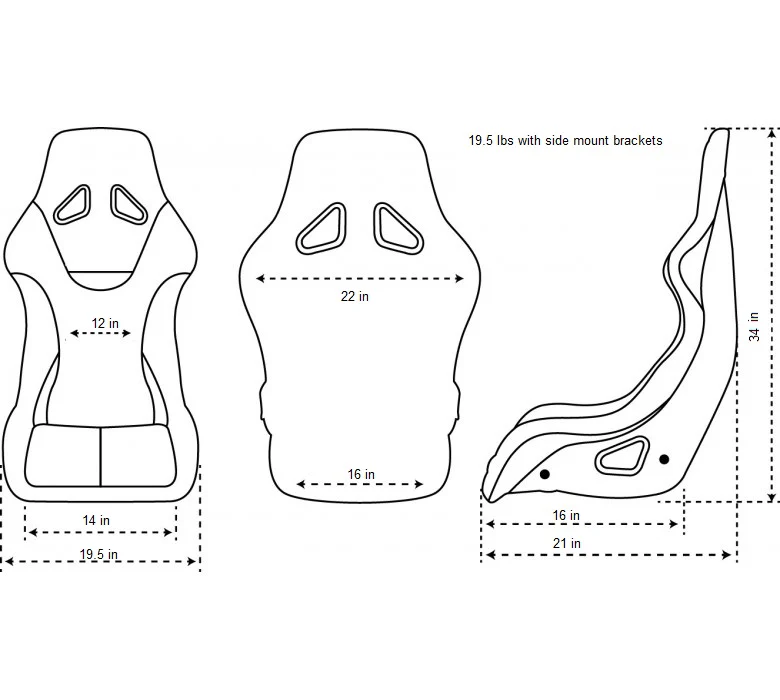 NRG Innovations FRP Bucket Seat ULTRA Edition with peralized back, Blue Alcantara material - Universal - Image 6
