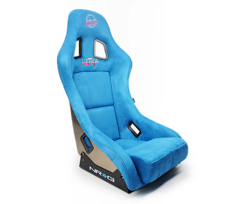 NRG Innovations FRP Bucket Seat ULTRA Edition with peralized back, Blue Alcantara material - Universal - Image 7