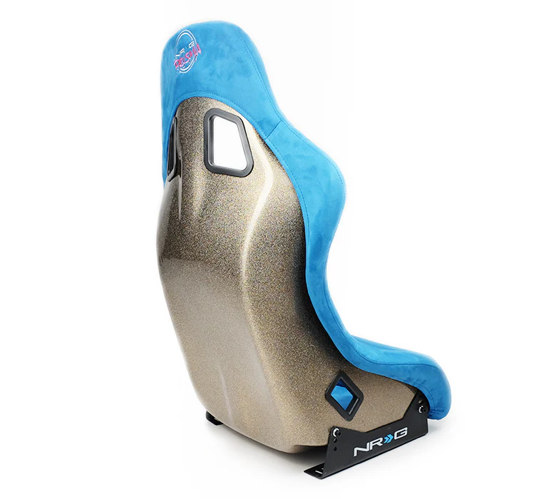 NRG Innovations FRP Bucket Seat ULTRA Edition with peralized back, Blue Alcantara material - Universal - Image 8