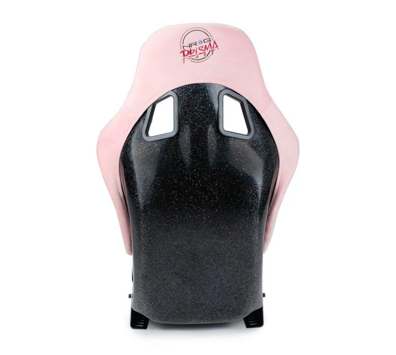 NRG Innovations FRP Bucket Seat PRISMA Edition with pearlized back. All Pink alcantara vegan material. (Medium) - Universal - Image 5