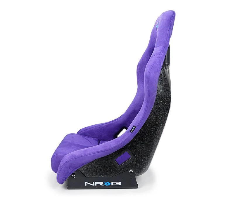 NRG Innovations FRP Bucket Seat PRISMA Edition with pearlized back. All Black alcantara vegan material. (Medium) - Universal - Image 2