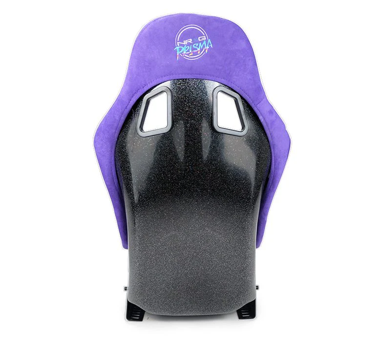NRG Innovations FRP Bucket Seat PRISMA Edition with pearlized back. All Black alcantara vegan material. (Medium) - Universal - Image 3