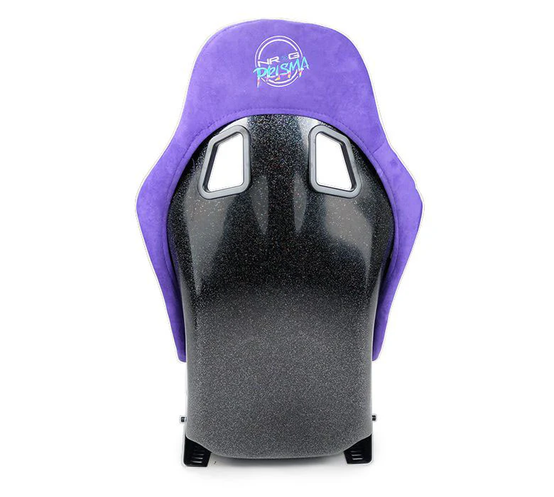 NRG Innovations FRP Bucket Seat PRISMA Edition with pearlized back. All Black alcantara vegan material. (Medium) - Universal - Image 5