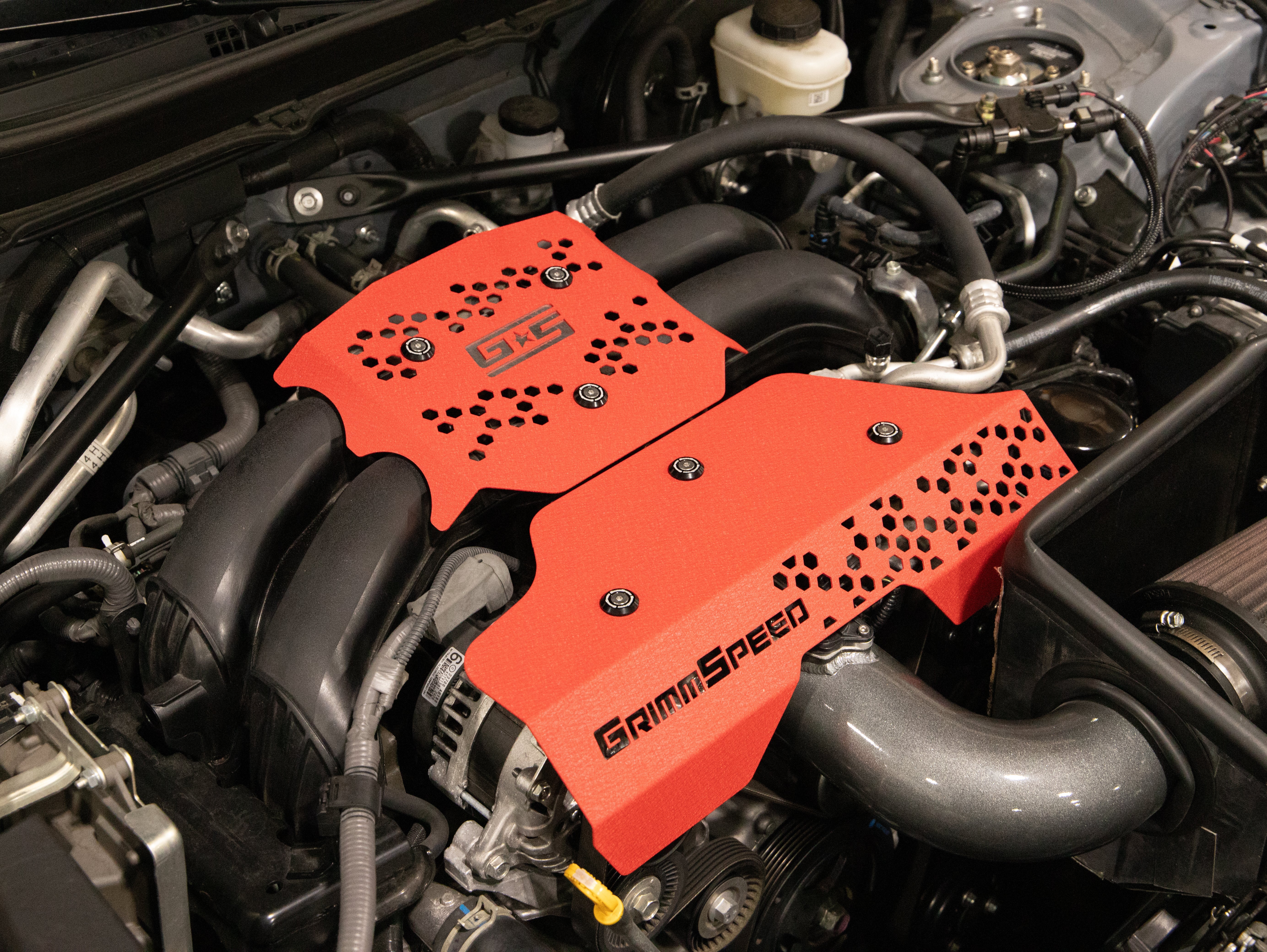 GrimmSpeed 2nd Gen Pulley & Engine Cover Kit (Red) - 2022-2025 Subaru BRZ / Toyota GR86 - Image 2
