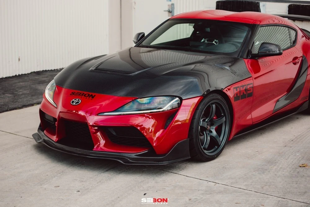 Seibon VS-Style Double-Sided Carbon Fiber Hood - 2020-2021 Toyota A90 Supra - Image 3