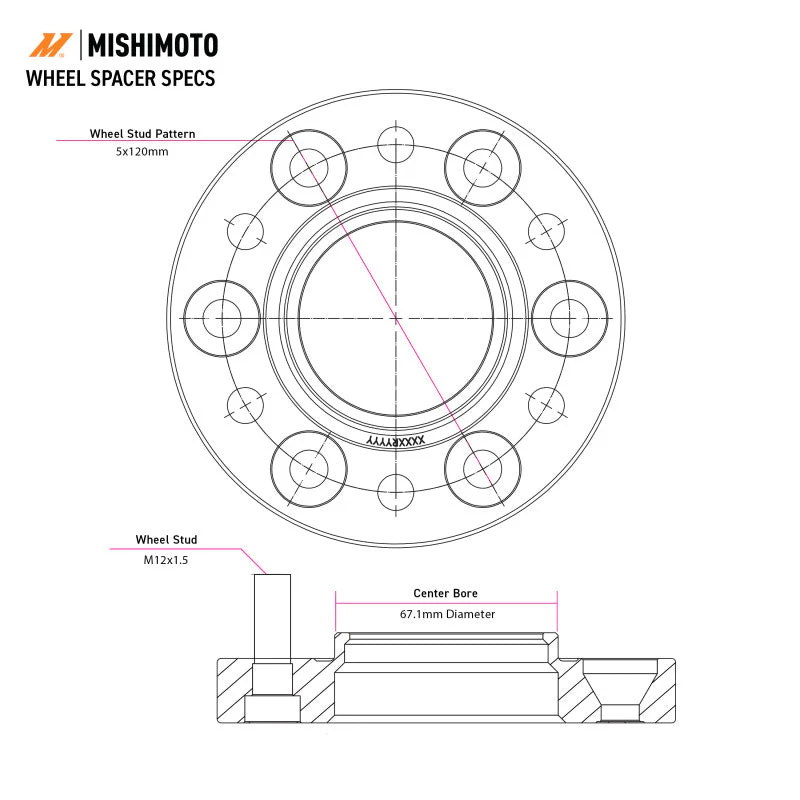 Mishimoto Wheel Spacers - 5x100 - 56.1 - 40 - M12 - Black - 2013-2026 Scion FR-S / Subaru BRZ / Toyota 86/GR86 / 2002–2014 Subaru WRX / 2004 Subaru WRX STI / 1998–2018 Subaru Forester / 2000–2019 Subaru Legacy / 2000–2019 Subaru Outback - Image 10