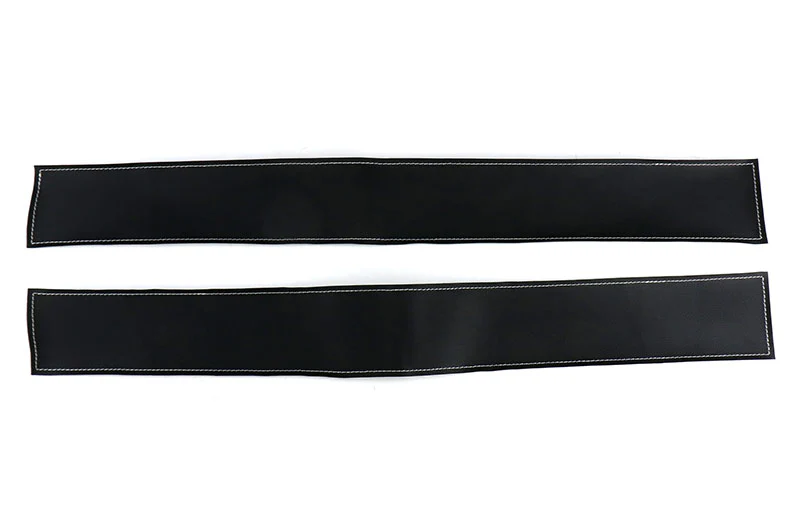 OLM Leather Look Door Sill Kick Guard with Silver Stitching - 2020-2024 Toyota GR Supra