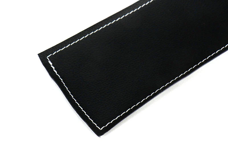 OLM Leather Look Door Sill Kick Guard with Silver Stitching - 2020-2024 Toyota GR Supra - Image 2