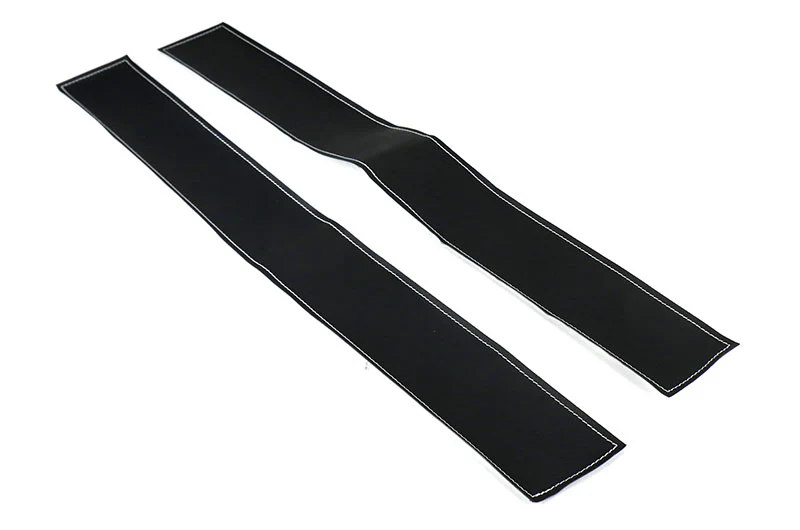 OLM Leather Look Door Sill Kick Guard with Silver Stitching - 2020-2024 Toyota GR Supra - Image 6