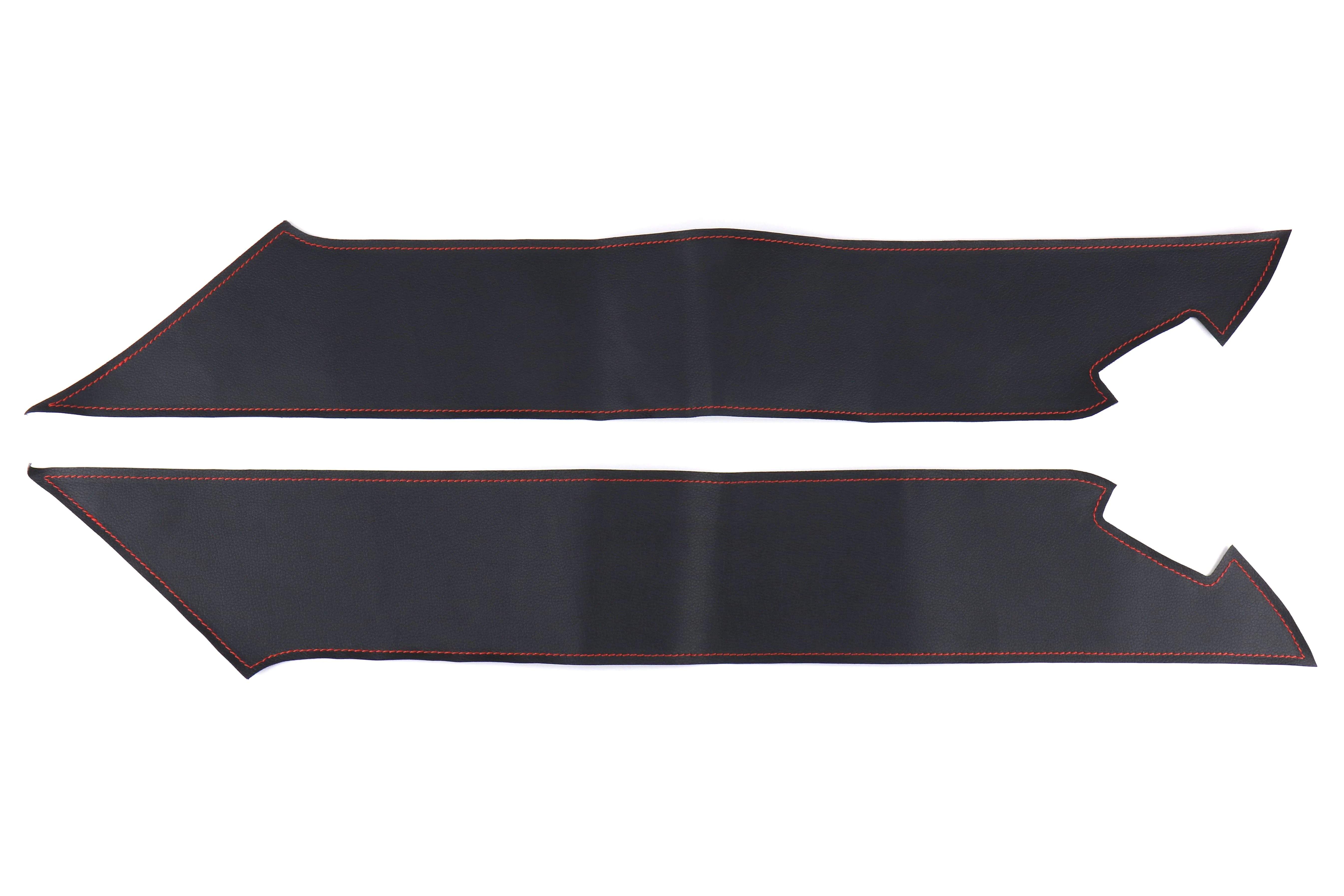 OLM Leather Look Kick Guard Protection Set - Red Stitching - 2013-2021 Scion FR-S / Subaru BRZ / Toyota 86