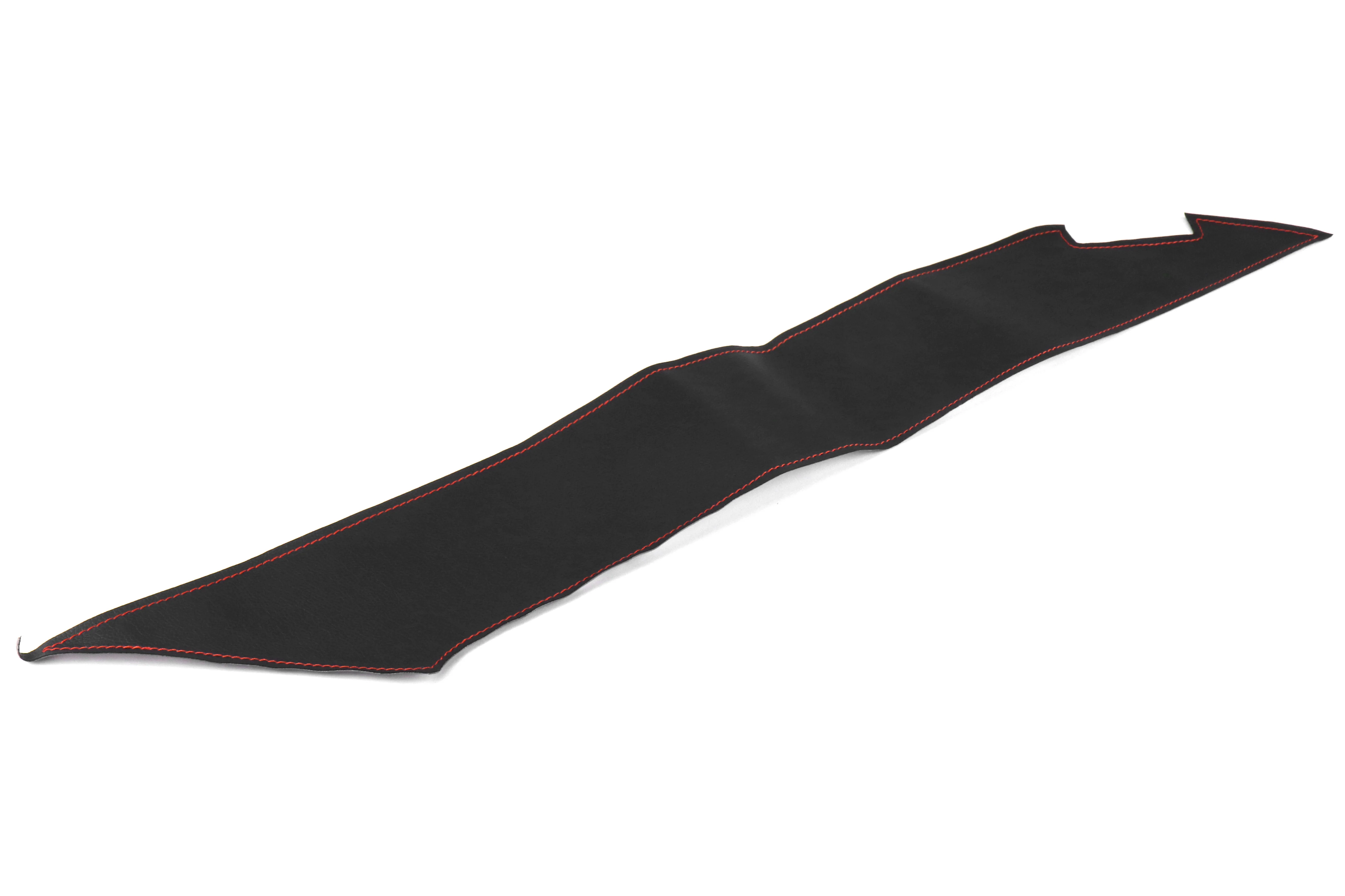 OLM Leather Look Kick Guard Protection Set - Red Stitching - 2013-2021 Scion FR-S / Subaru BRZ / Toyota 86 - Image 3