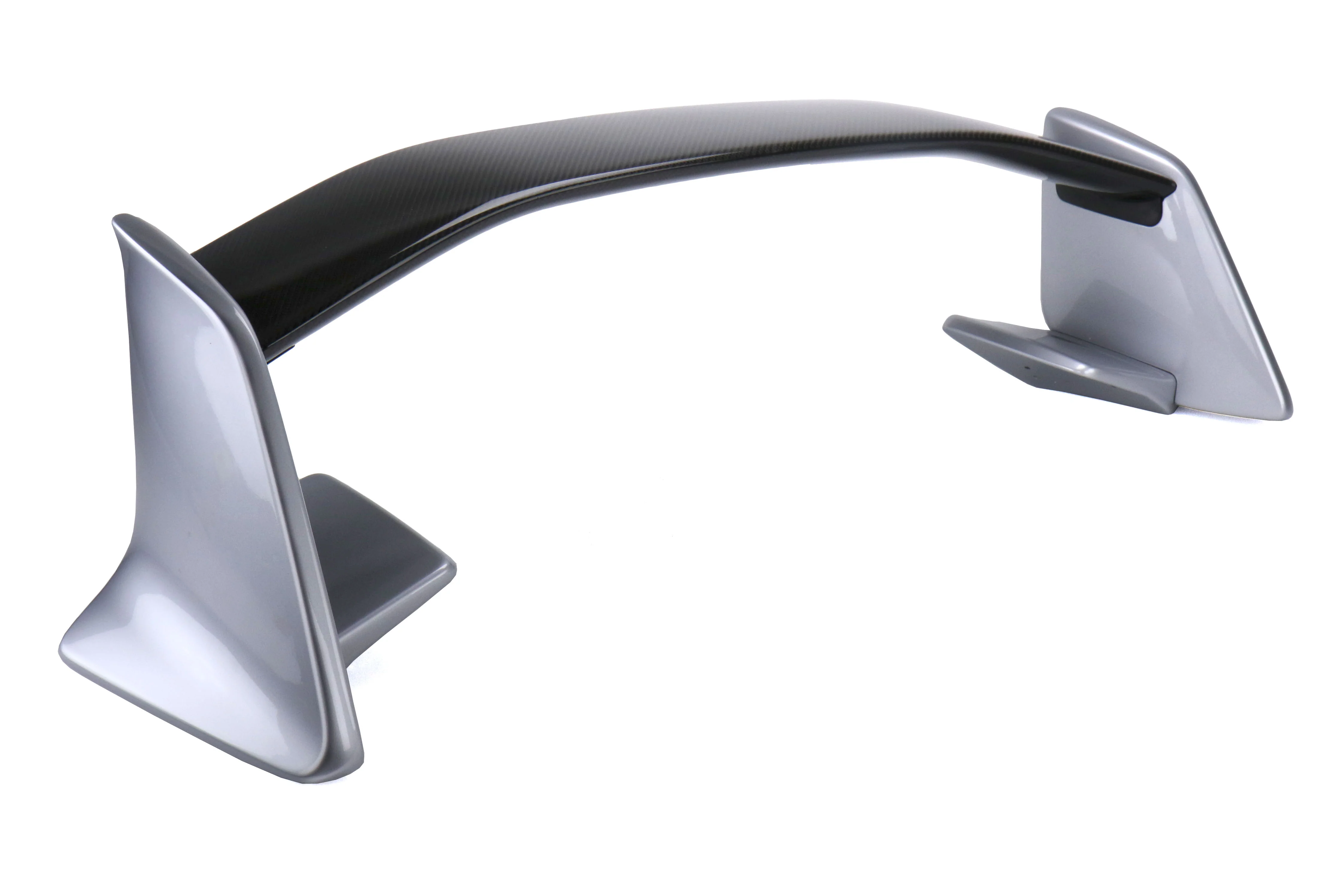 OLM Paint Matched NS Style Carbon Center Spoiler - Ice Silver Metallic / Steel (G1U) - 2013-2021 Scion FR-S / Subaru BRZ / Toyota 86