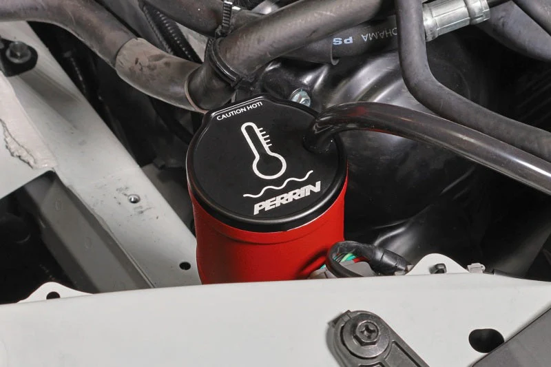 PERRIN Coolant Overflow Tank - Red 2002-2025 Subaru WRX / 2004-2021 STI / 2013-2026 BRZ/GR86/FRS/86 - Image 2