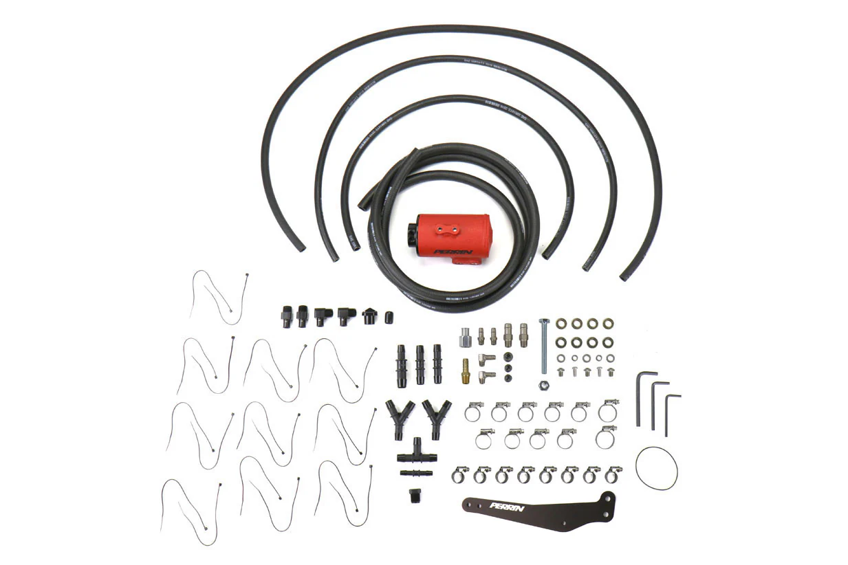 PERRIN Air Oil Separator Kit (Red) - 2015-2021 Subaru WRX - Image 5
