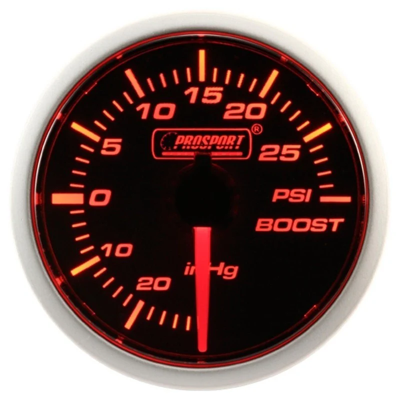 ProSport Mechanical Boost Gauge Amber/White 52mm - Universal - Image 6