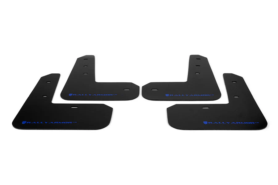 Rally Armor UR Mudflaps Black Urethane Blue Logo - 2013-2016 Scion FR-S / 2013-2024 Subaru BRZ / 2017-2024 Toyota 86