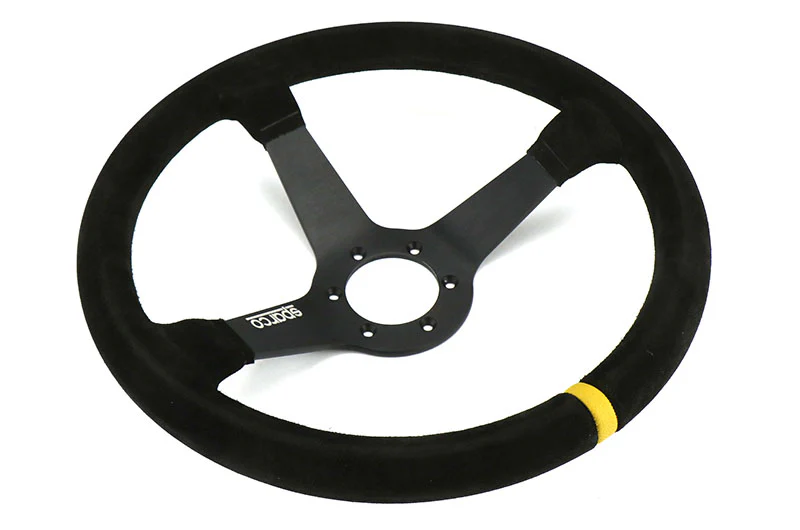 Sparco R 345 Black Suede Steering Wheel - Universal - Image 3
