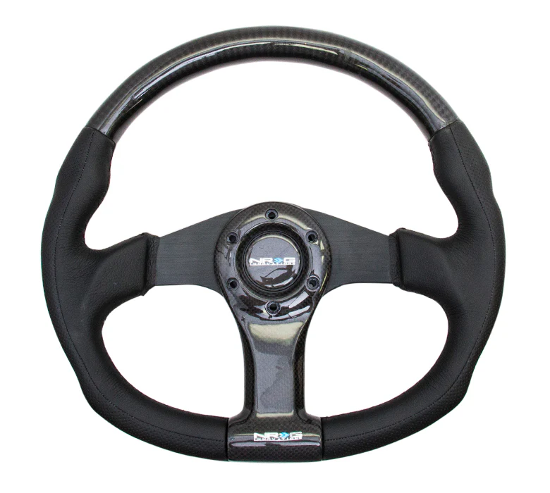 NRG 350mm Carbon Fiber Steering Wheel With Black Stitching - Universal