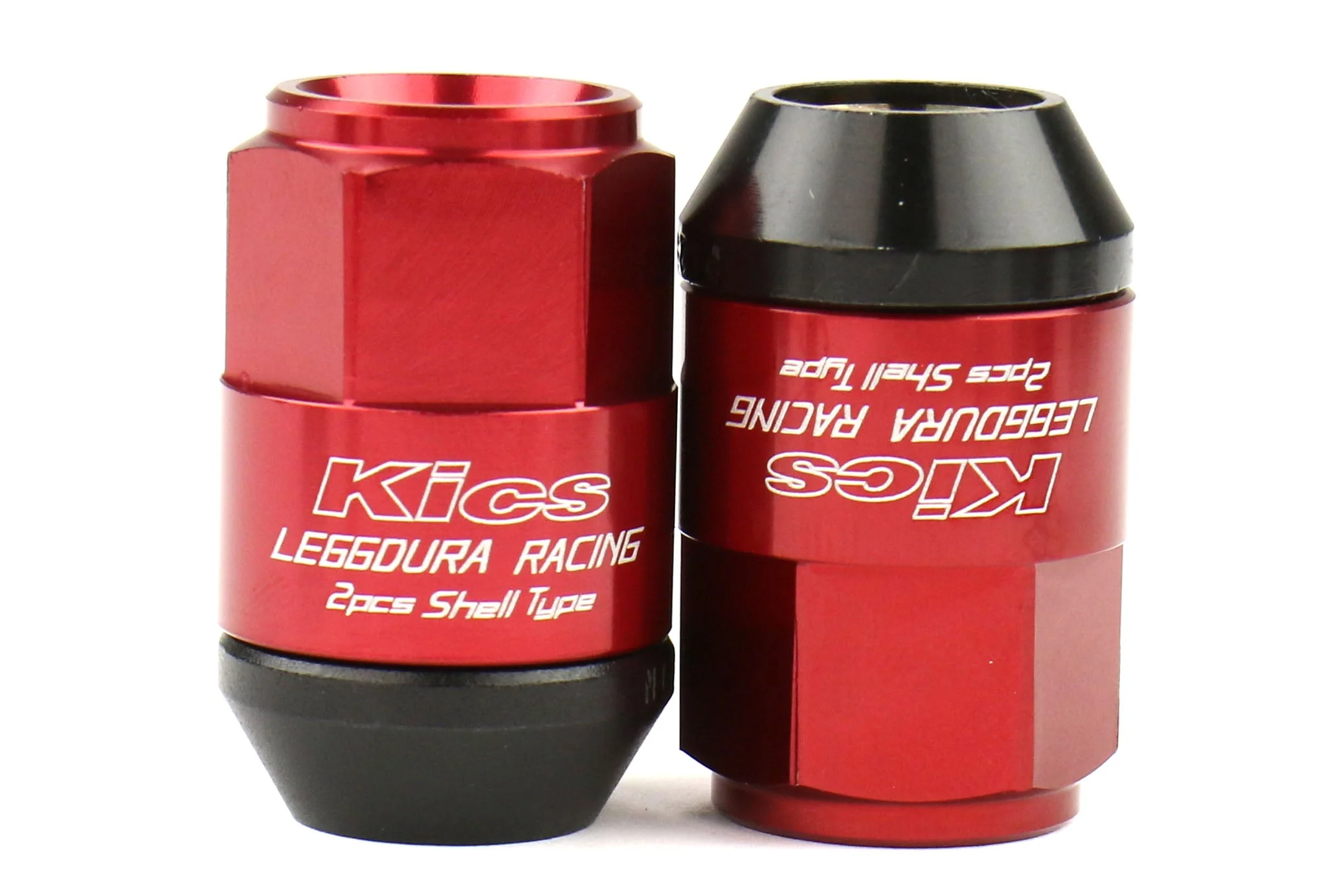 Project Kics Leggdura Racing Shell Type Lug Nut Set 35mm Closed-End Look 12X1.25 Red - Universal - Image 2