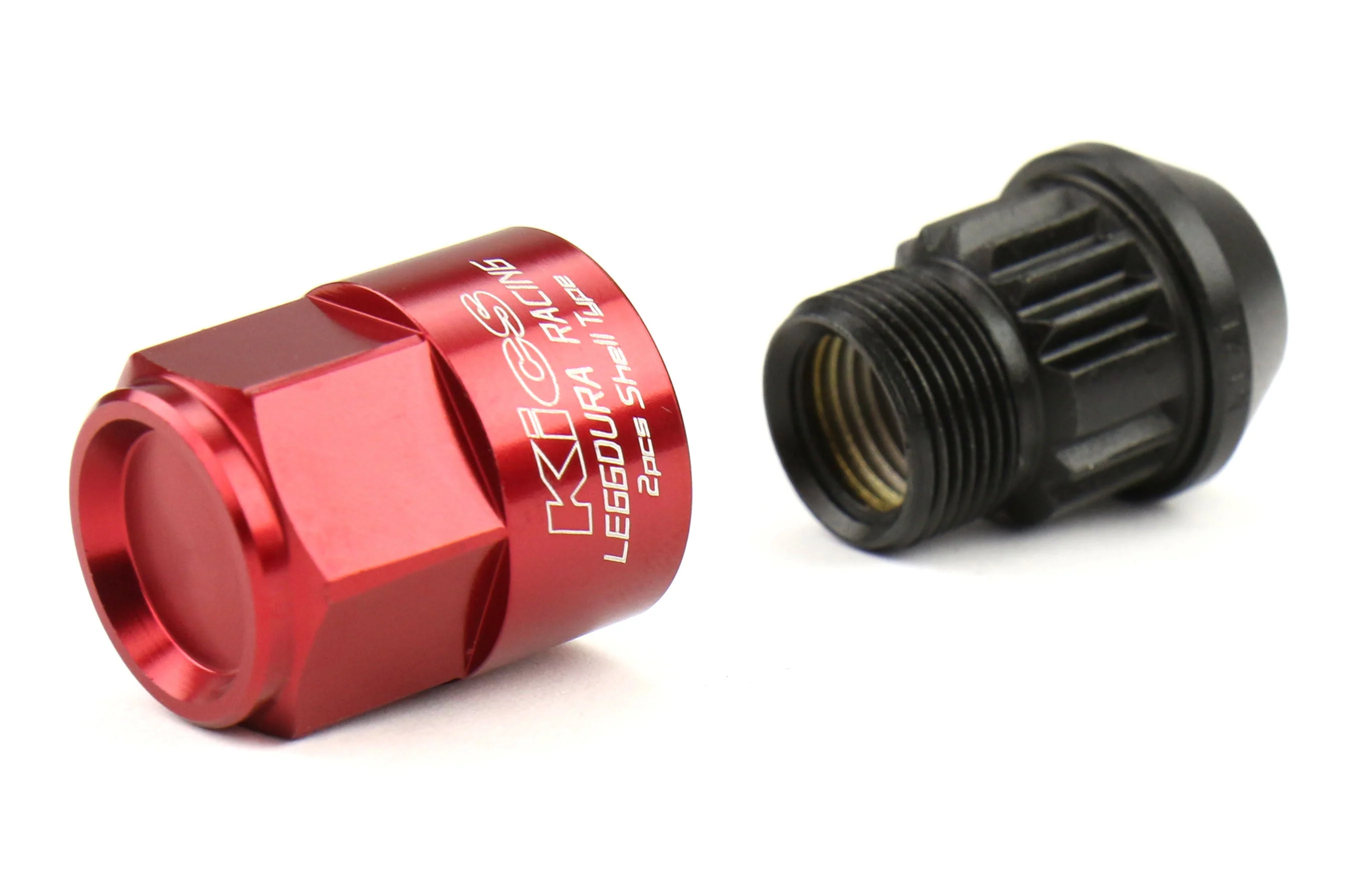 Project Kics Leggdura Racing Shell Type Lug Nut Set 35mm Closed-End Look 12X1.25 Red - Universal - Image 5