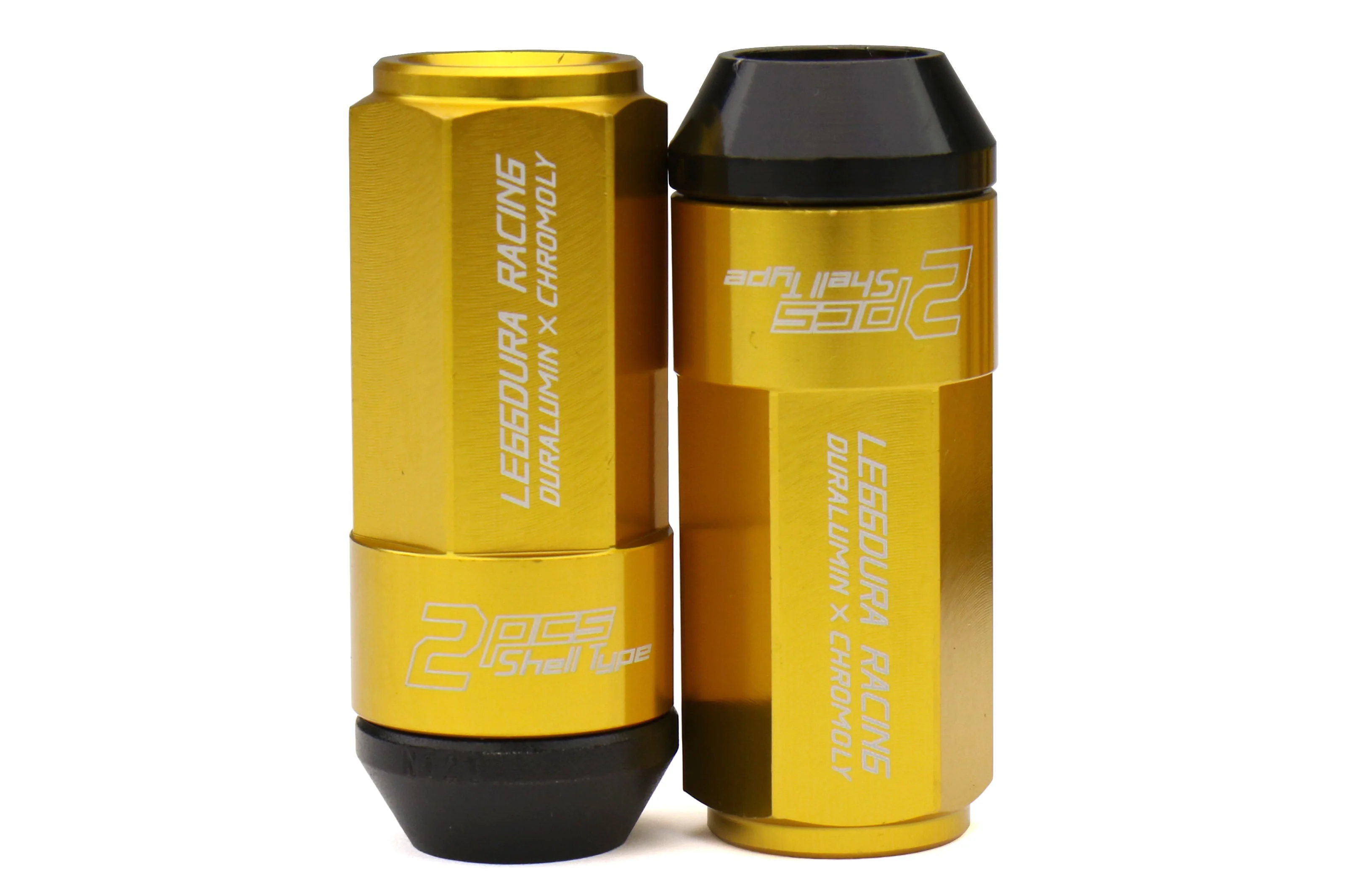 Project Kics Leggdura Racing Shell Type Lug Nut Set 53mm Closed-End Look 12X1.25 Gold - Universal - Image 2