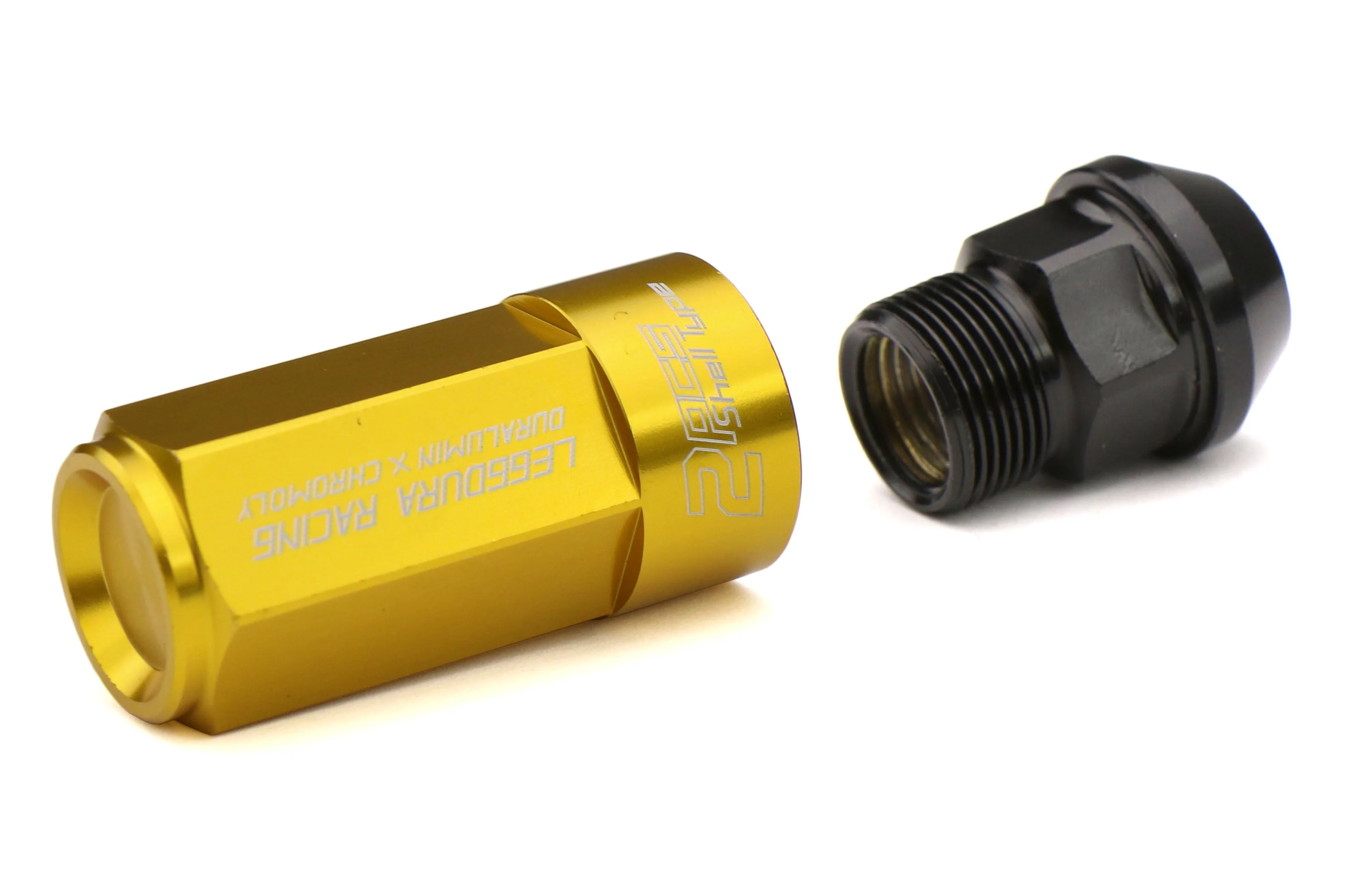 Project Kics Leggdura Racing Shell Type Lug Nut Set 53mm Closed-End Look 12X1.25 Gold - Universal - Image 6