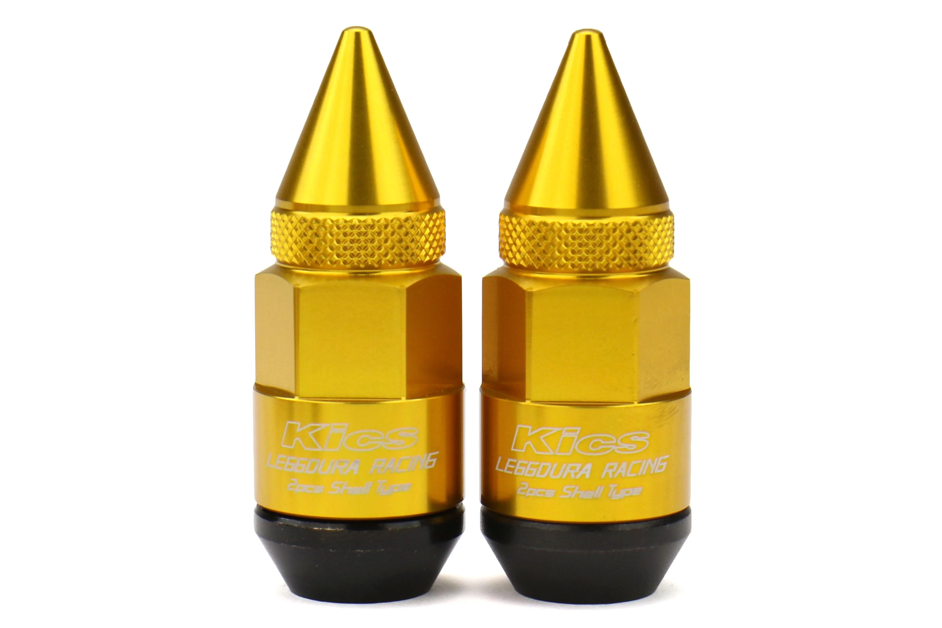 Project Kics Leggdura Racing Dangan Shell Type Lug Nut and Lock Set M12X1.25 Gold - Universal - Image 5
