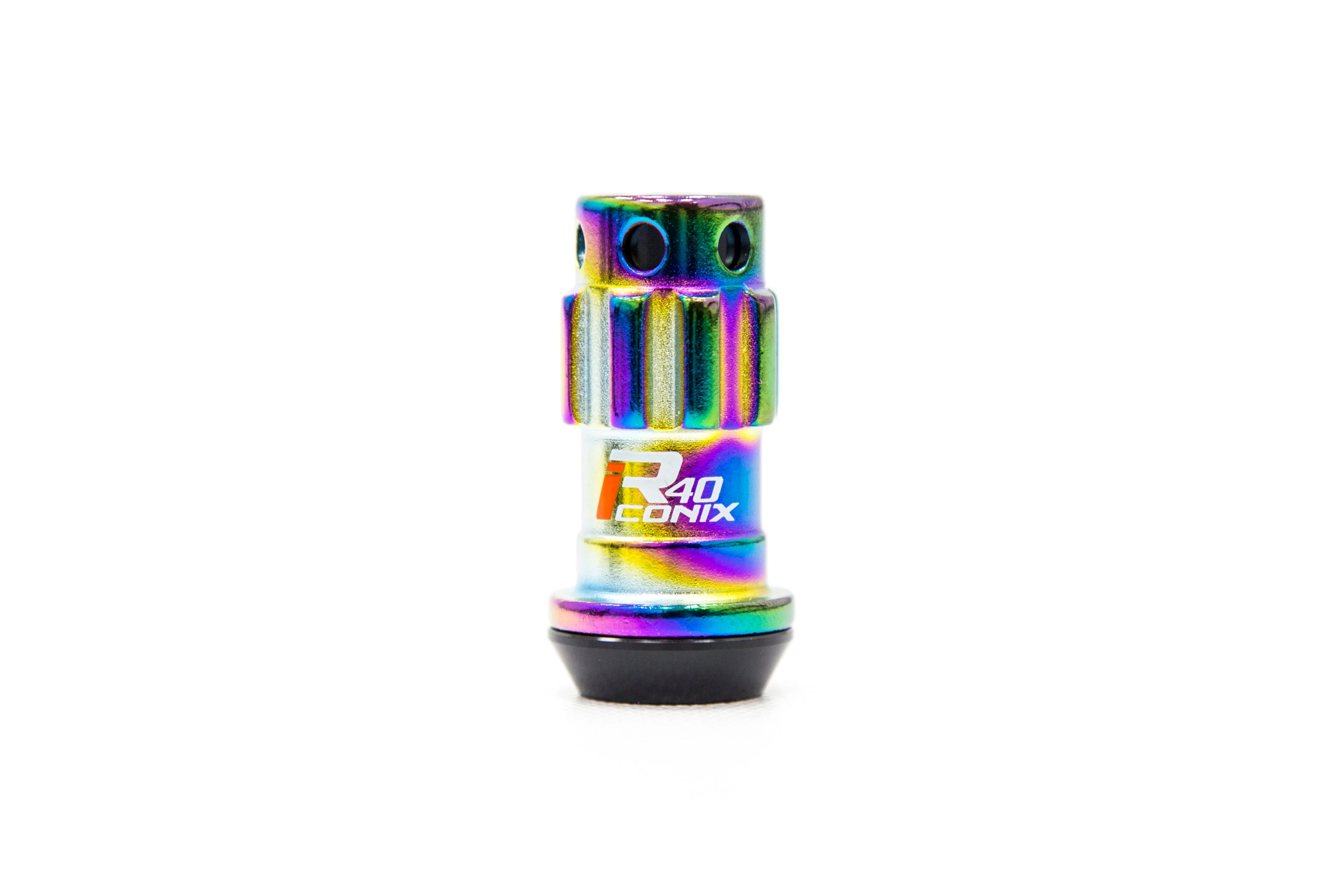 Project Kics R40 Iconix 12x1.25 Neo Chrome Lug Nuts w/ Locks and Black Caps - Universal - Image 10