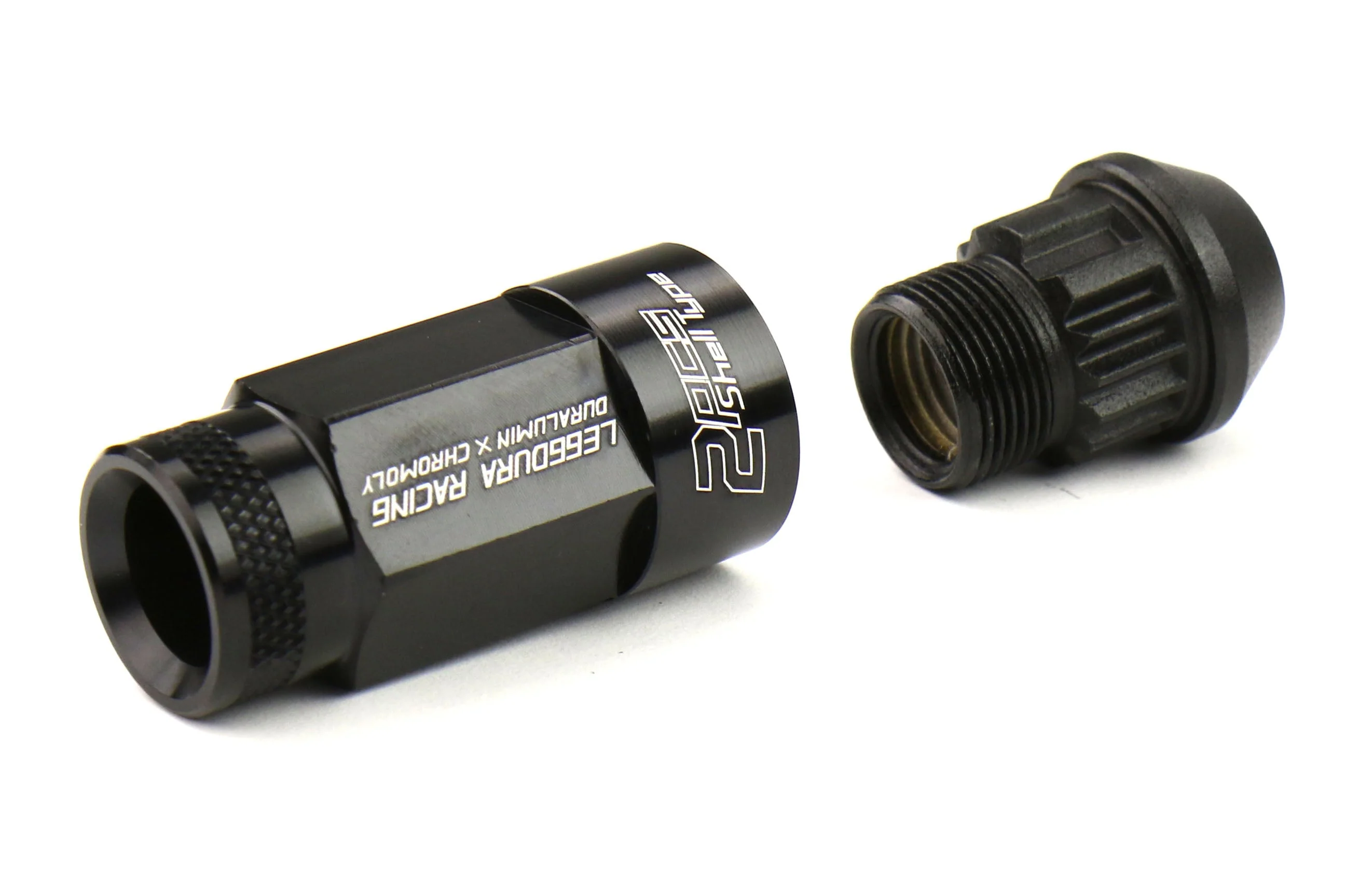 Project Kics Leggdura Racing Shell Type Lug Nut Set 53mm Open-End Look 12X1.25 Black - Universal - Image 4